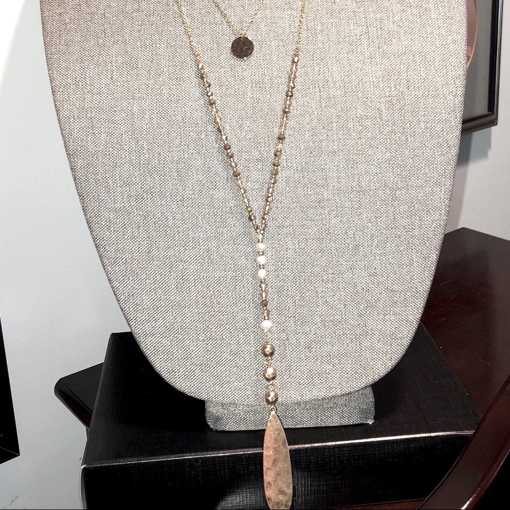 Gold Chain Pearl Three Piece